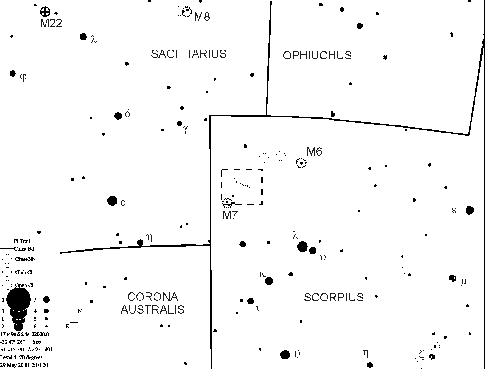 Sylvania Coarse Finder Chart
