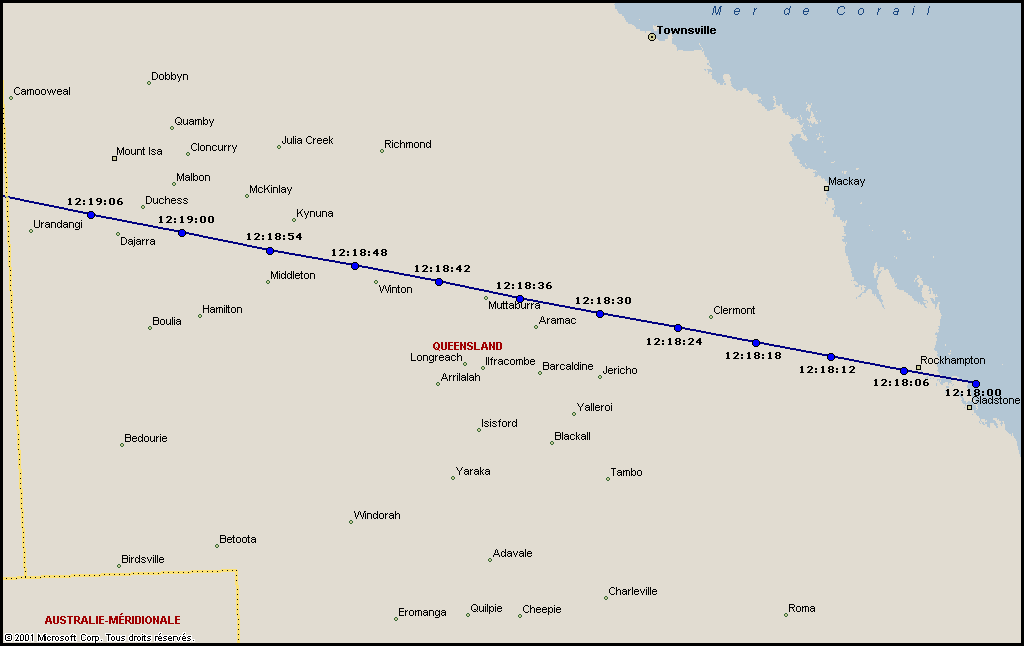 Occultation paths of Kalliope and its satellite