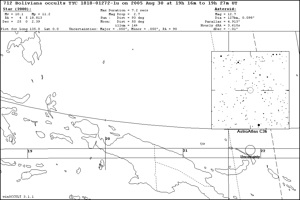 Boliviana prediction - 2005 August 30