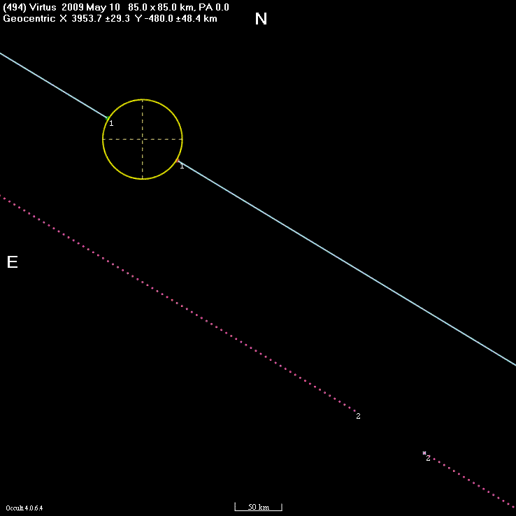 Virtus occultation - 2009 May 10