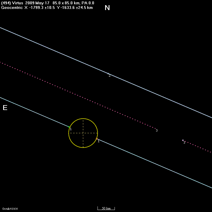 Virtus occultation - 2009 May 17