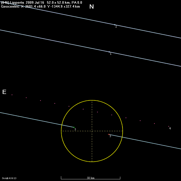 Lipperta occultation - 2009 July 16