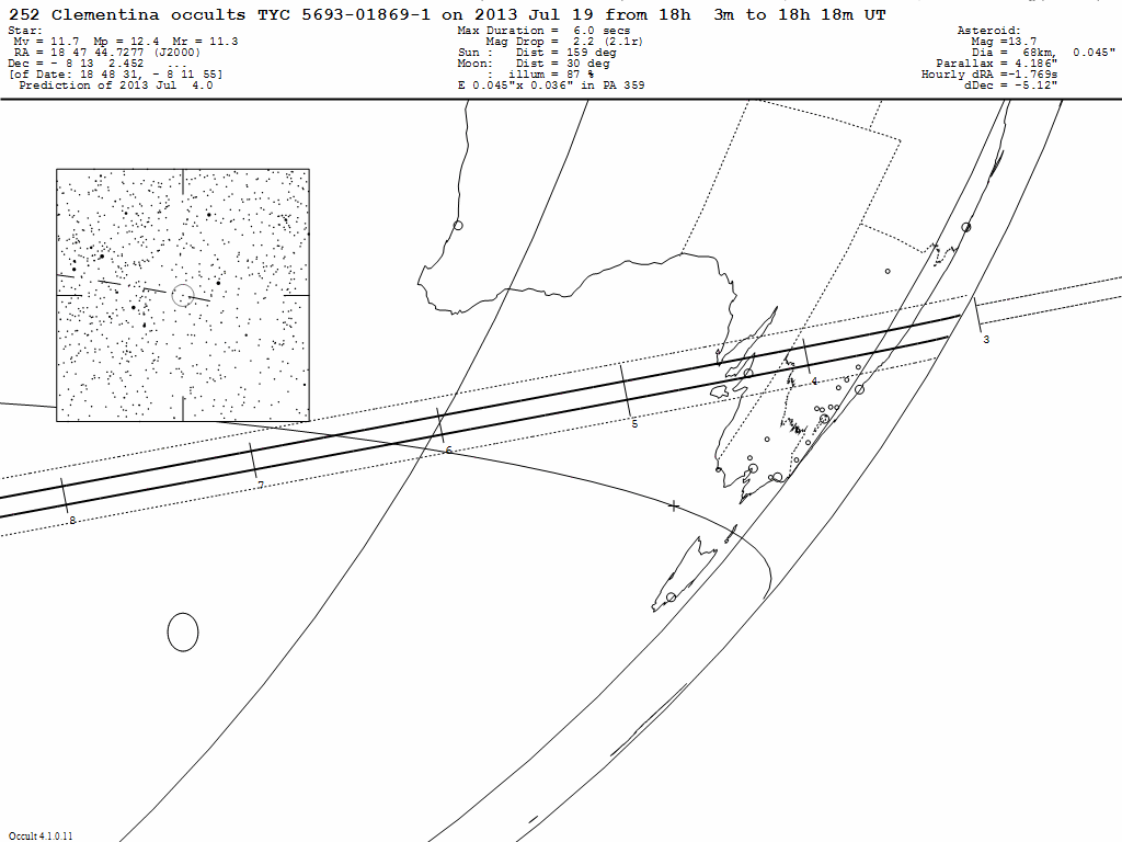 Clementina Update Map