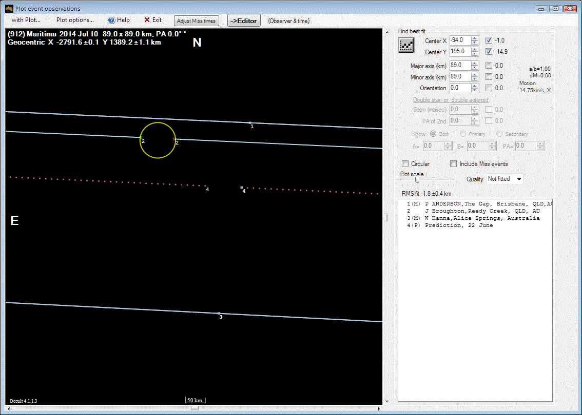 Maritima occultation__ 2014 July 10