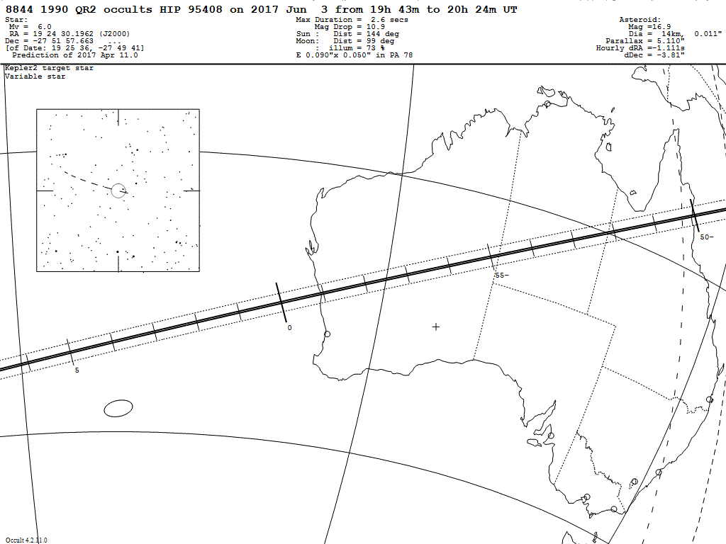 1990QR2 Update Map