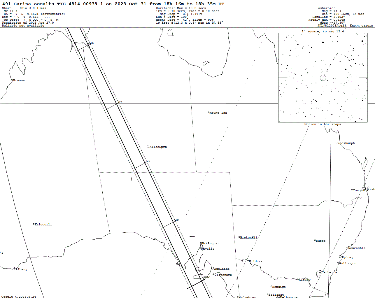 Carina Update Map